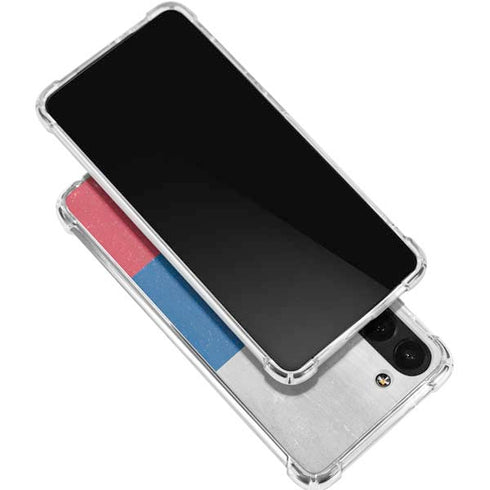 Slovakia Flag Distressed Galaxy S24 FE Clear Case